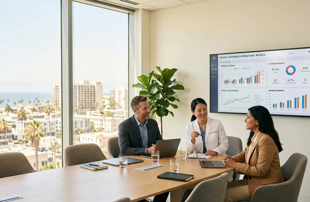 Employer team reviewing Aquarian advanced primary care benefits